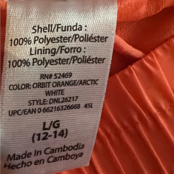 DANSKIN NOW WOMEN ATHLETIC SHORTS SIZE L (12-14) ORANGE NEON - Picture 4 of 6